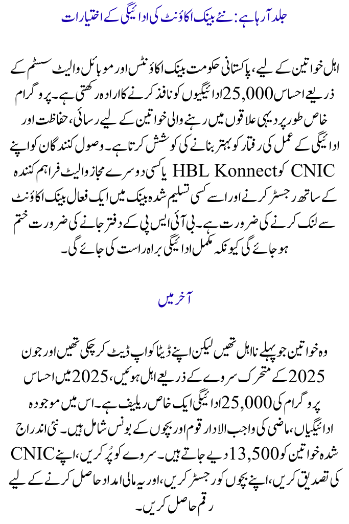 Ehsaas Program 25000 CNIC Check 2025
