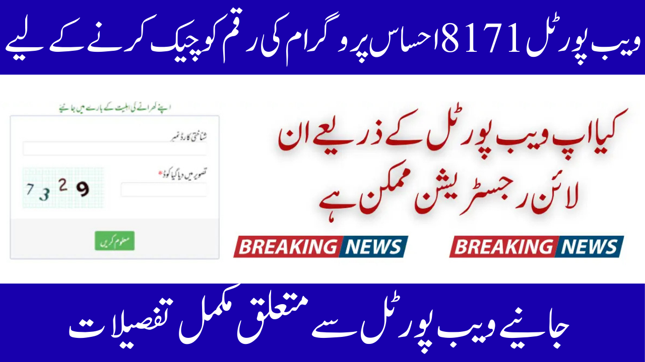 8171 Ehsaas Program Registration Online 2025 Web Portal