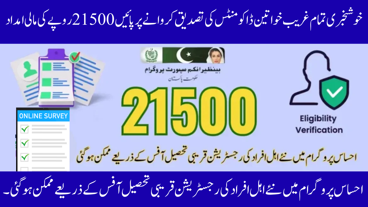 Ehsaas Program 8171 New Eligible Persons